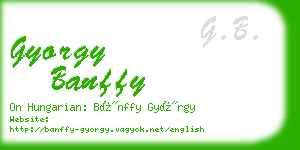 gyorgy banffy business card